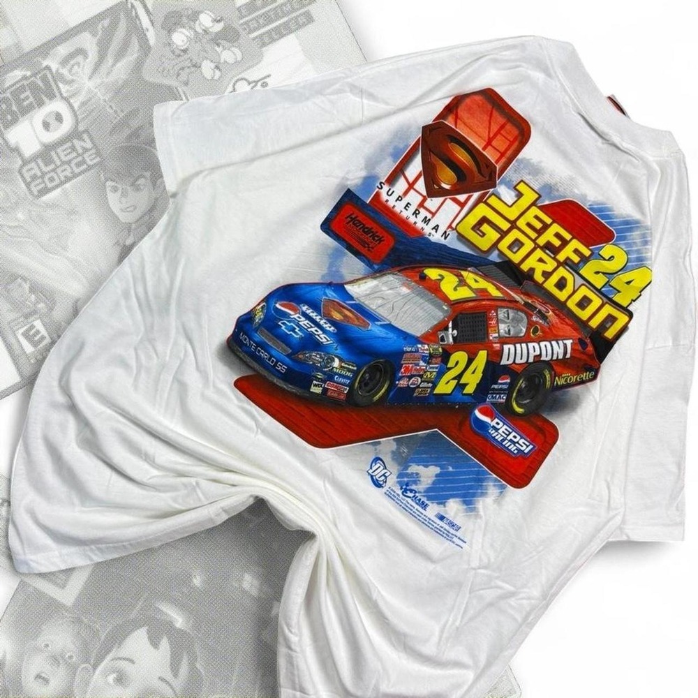 Chase Authentic Nascar Jeff Gordon Superman Returns Graphic Tee Shirt